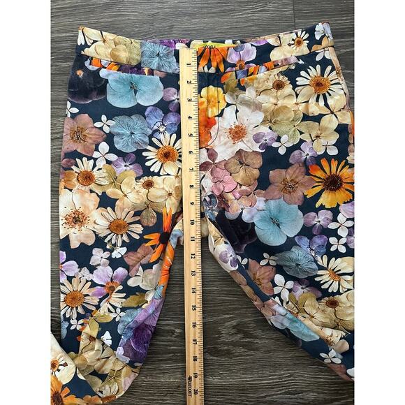 Anthropologie Maeve Moxy Collection Pants Floral Women Size4P Trousers Colorful - Picture 3 of 7
